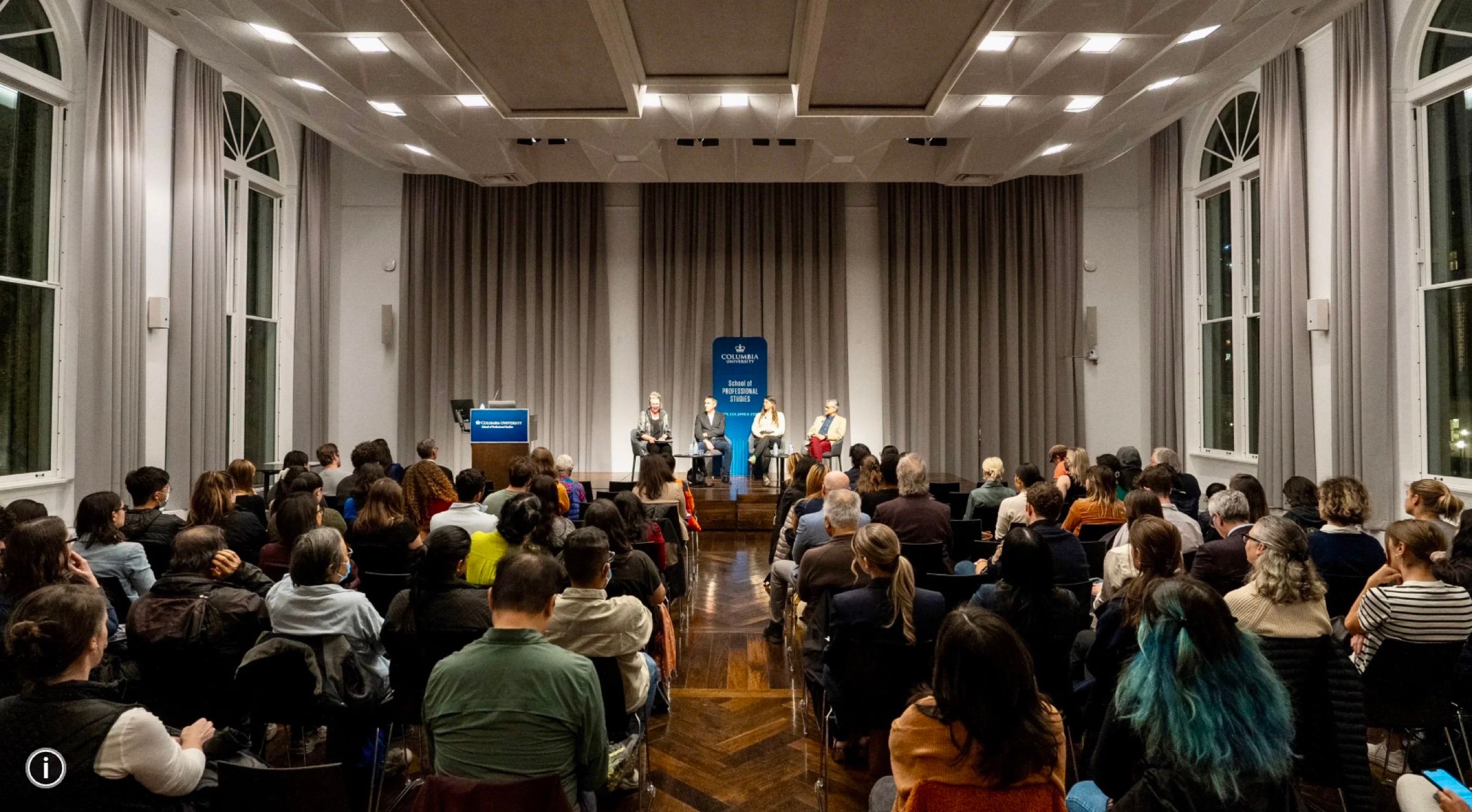 Richard Vevers on a Columbia University panel, 2024