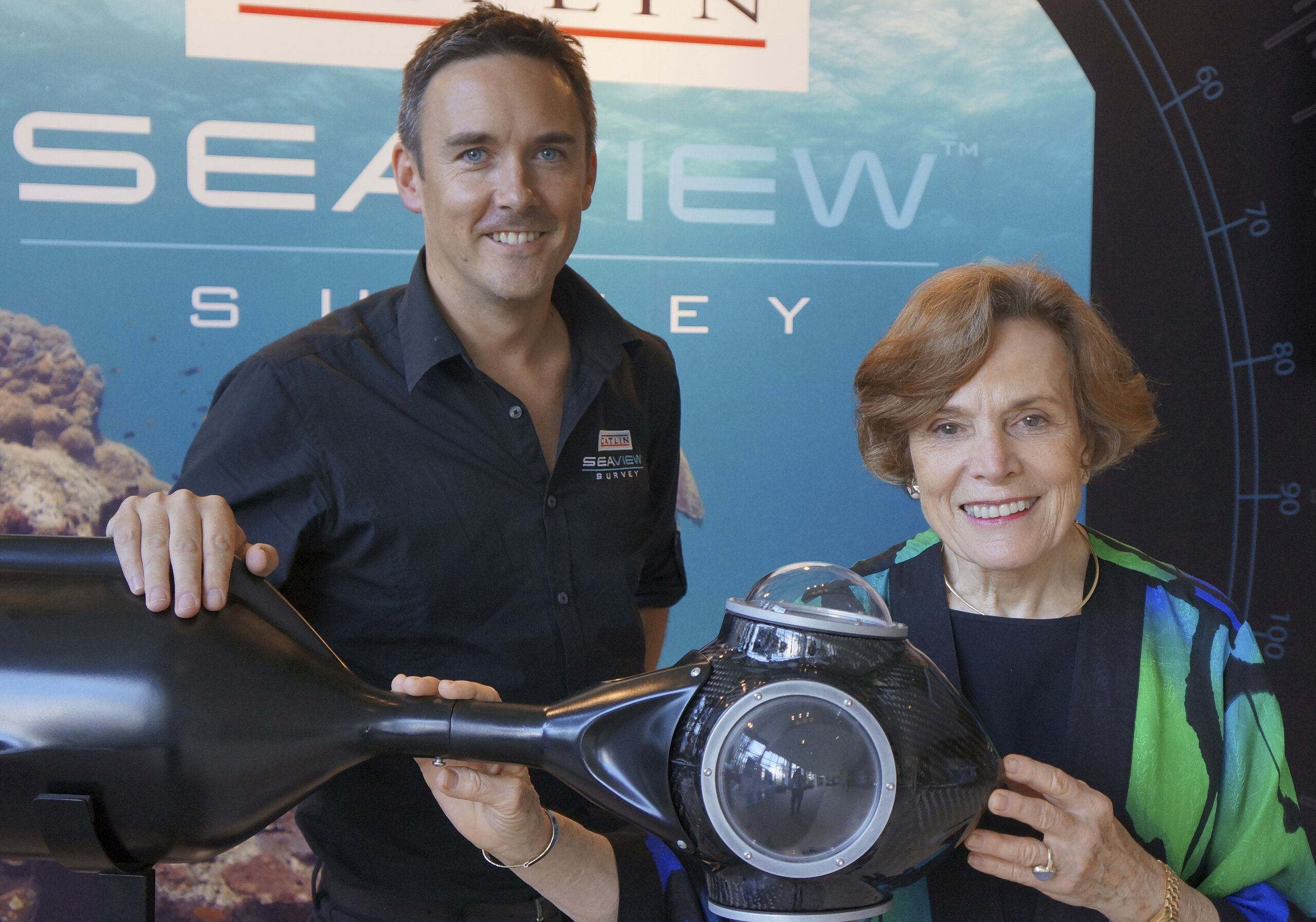 Richard Vevers with Dr. Sylvia Earle on the Catlin Seaview Survey